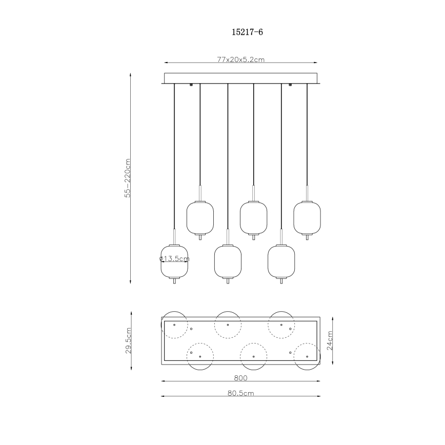 Globo - LED pendel 6xLED/6,7W/230V
