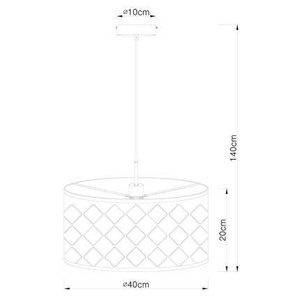 Globo - Lysekrone 1xE27/60W/230V