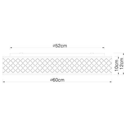 Globo - LED lysdæmper loftslampe LED/60W/230V + fjernbetjening