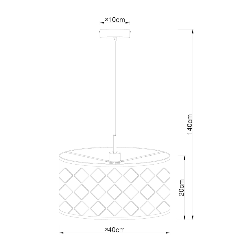 Globo - Lysekrone i en snor 1xE27/60W/230V