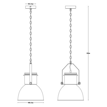 Globo - Lysekrone i kæde 1xE27/40W/230V