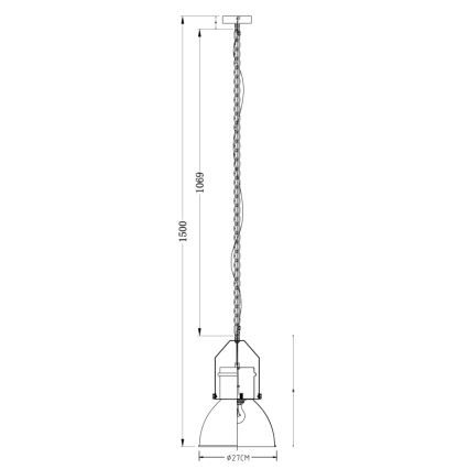 Globo - Lysekrone i kæde 1xE27/40W/230V