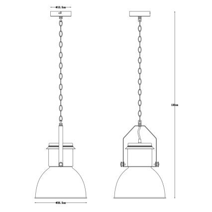 Globo - Lysekrone i kæde 1xE27/40W/230V