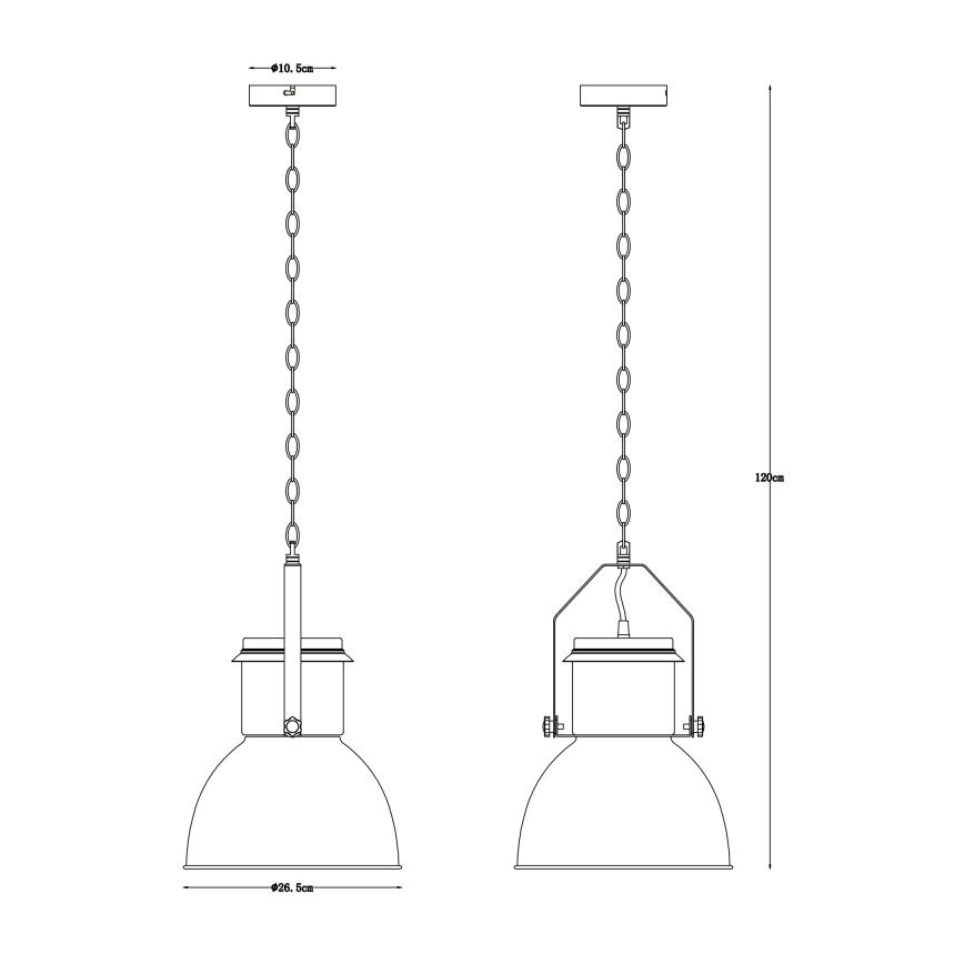 Globo - Lysekrone i kæde 1xE27/40W/230V