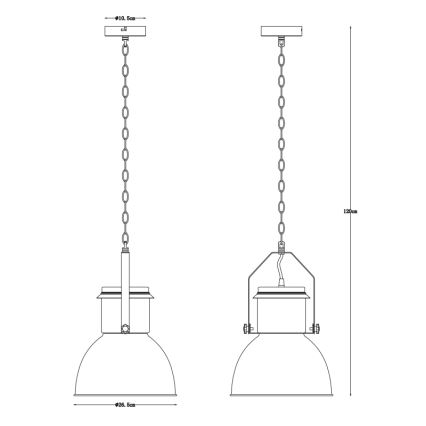 Globo - Lysekrone i kæde 1xE27/40W/230V