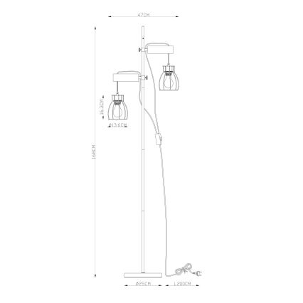 Globo - Gulvlampe 2xE27/40W/230V