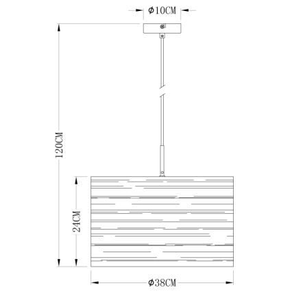 Globo - Lysekrone i en snor 1xE27/40W/230V