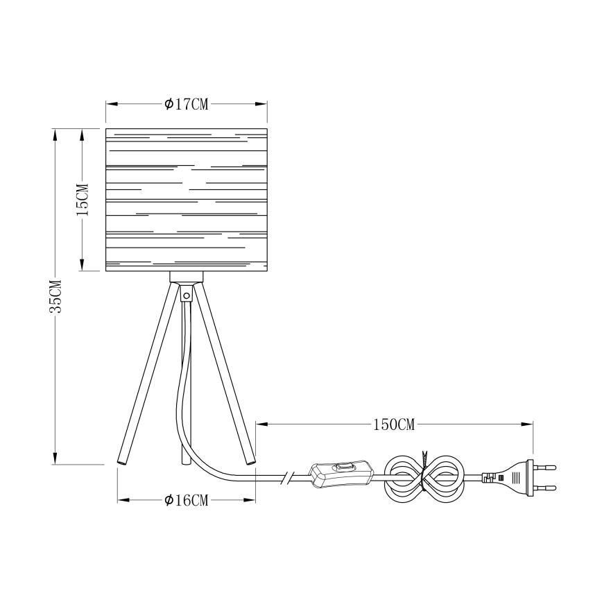 Globo - Bordlampe 1xE14/15W/230V
