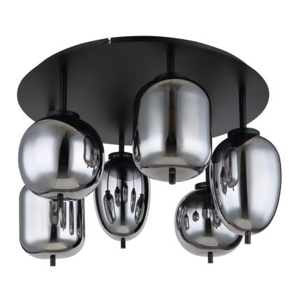 Globo - Loftlampe 6xE14/40W/230V sort