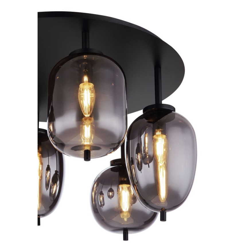 Globo - Loftlampe 6xE14/40W/230V sort
