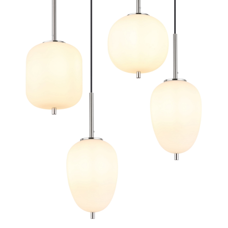 Globo - Pendel 6xE14/40W/230V skinnende krom