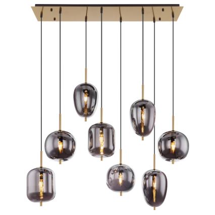 Globo - Pendel 8xE14/40W/230V røget