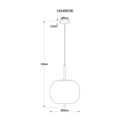 Globo - Pendel 1xE14/60W/230V skinnende krom