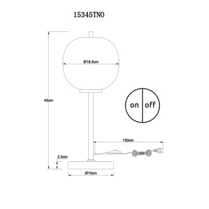 Globo - Bordlampe 1xE14/40W/230V mat krom