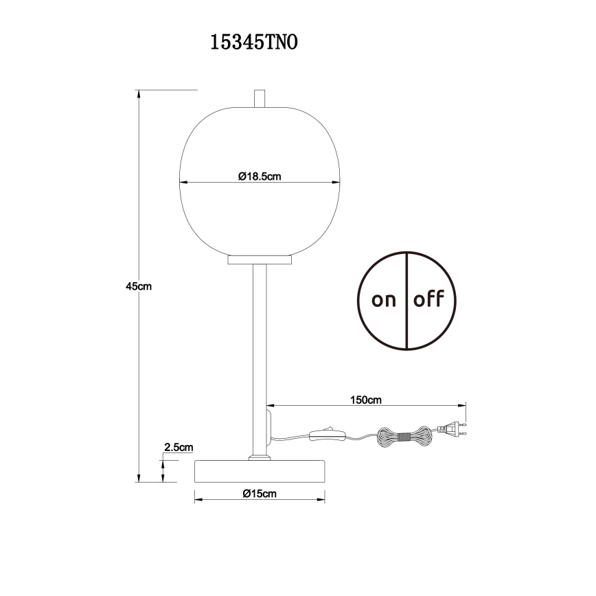 Globo - Bordlampe 1xE14/40W/230V mat krom