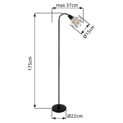 Globo - Gulvlampe 1xE27/40W/230V