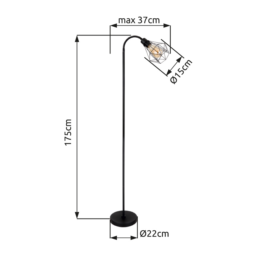 Globo - Gulvlampe 1xE27/40W/230V