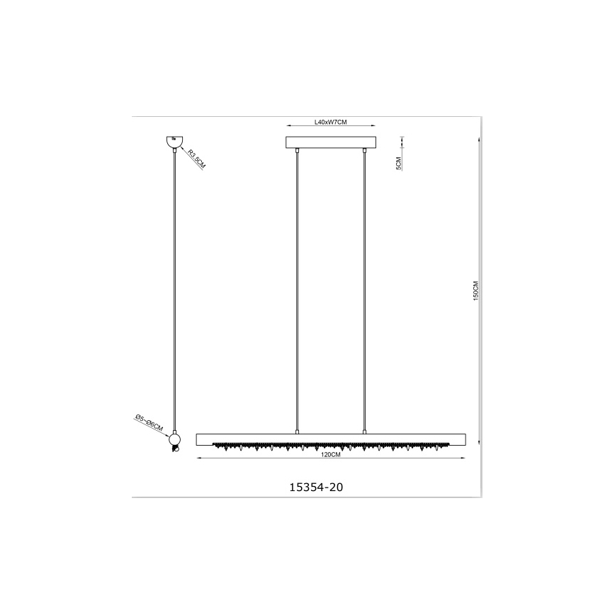 Globo 15354-20 - LED-dæmpbar pendel på wire FELICITAS LED/25W/230V beige