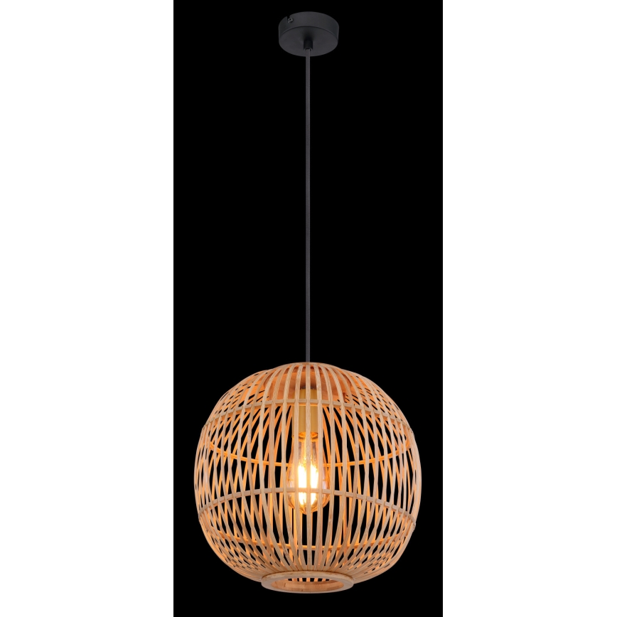 Globo - Pendel 1xE27/60W/230V bambus