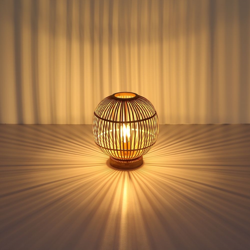Globo - Bordlampe 1xE27/60W230V bambus