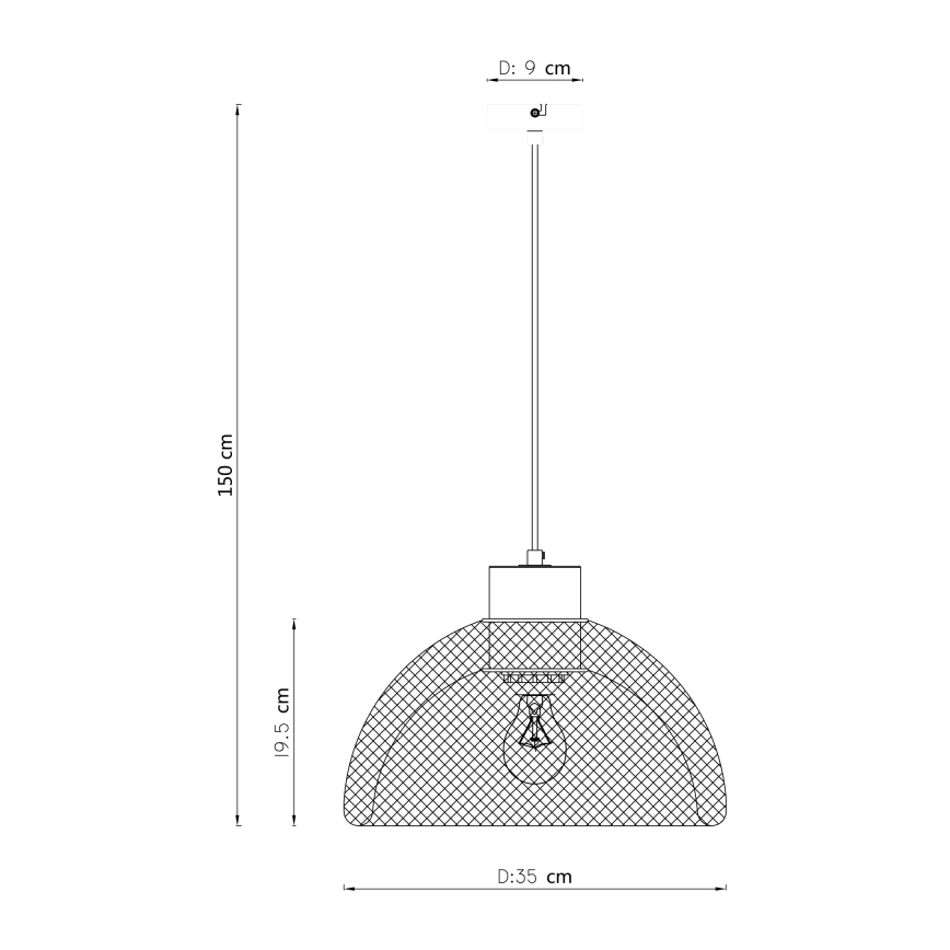 Globo - Lysekrone i en snor 1xE27/60W/230V