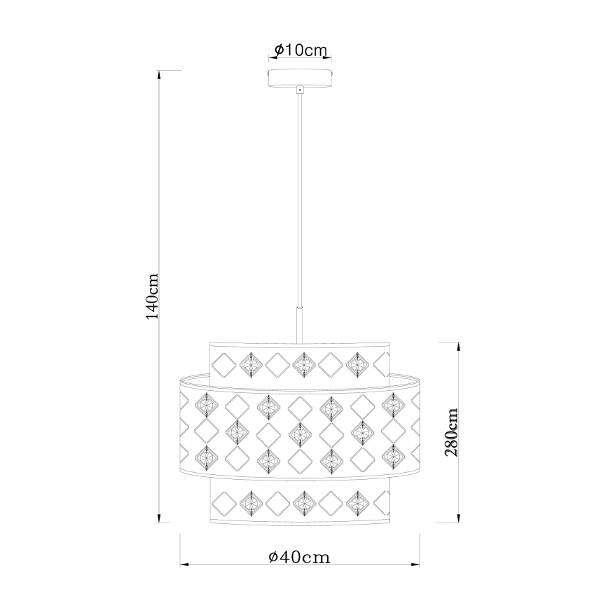 Globo 15448H1 - Pendel ABBEY 1xE27/60W/230V