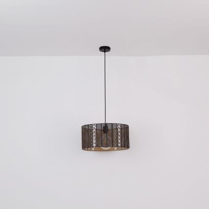 Globo - Pendel 1xE27/60W/230V guldfarvet/sort