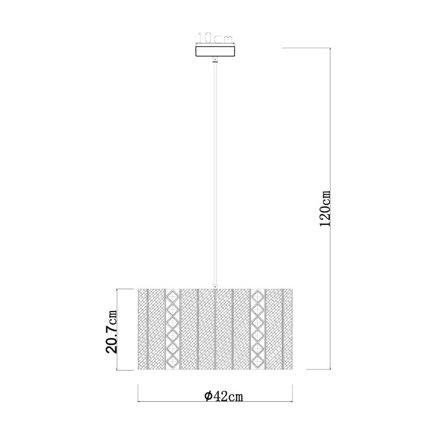 Globo - Pendel 1xE27/60W/230V guldfarvet/sort