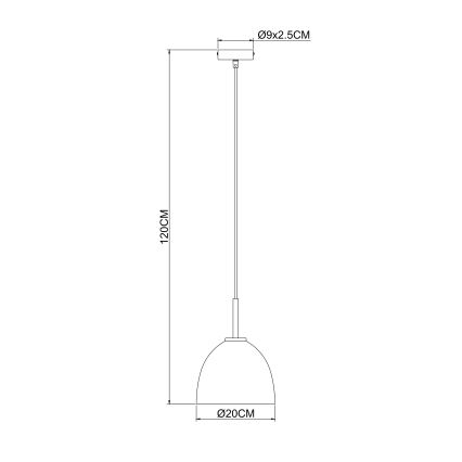 Globo - Lysekrone i snor 1xE27/60W/230V