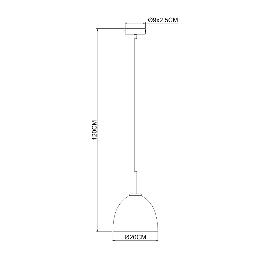 Globo - Lysekrone i snor 1xE27/60W/230V