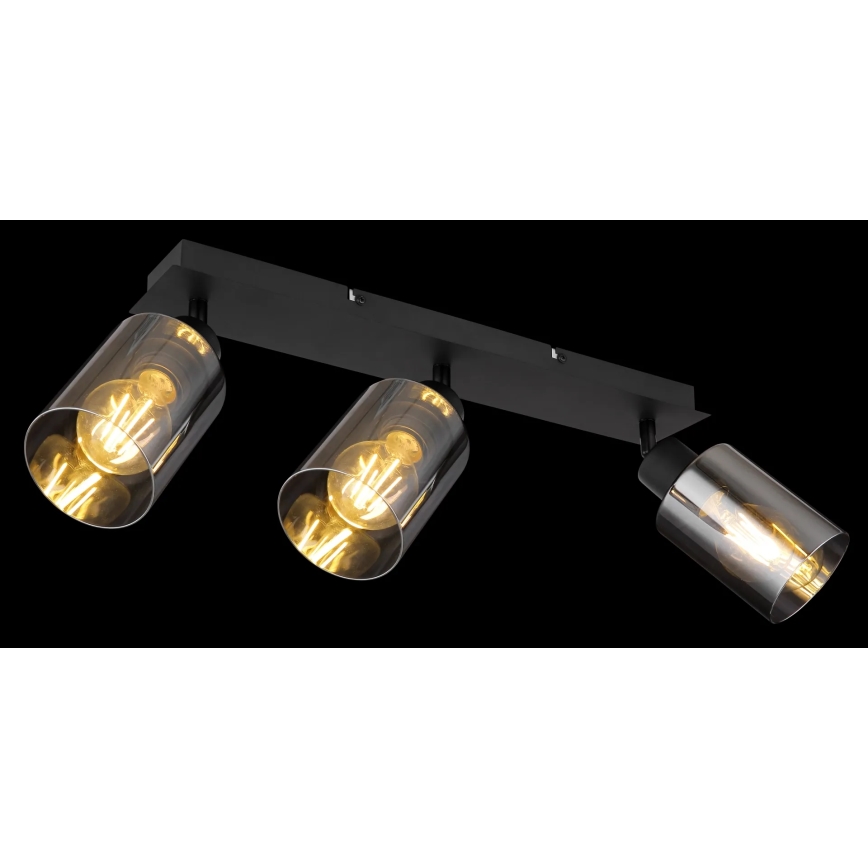 Globo - Spotlampe 3xE27/15W/230V sort