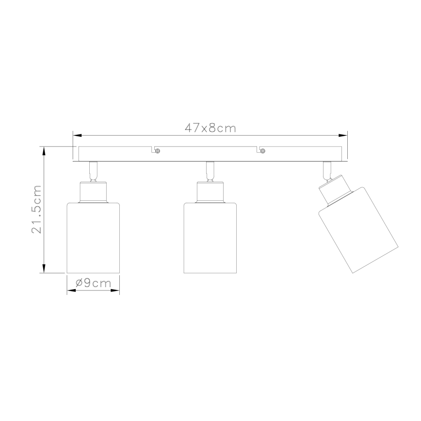 Globo - Spotlampe 3xE27/15W/230V sort