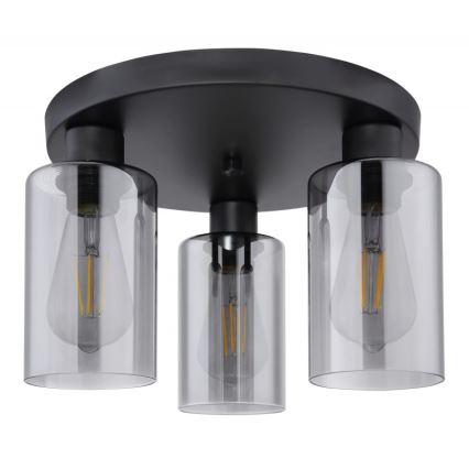 Globo - Loftlampe 3xE27/60W/230V sort