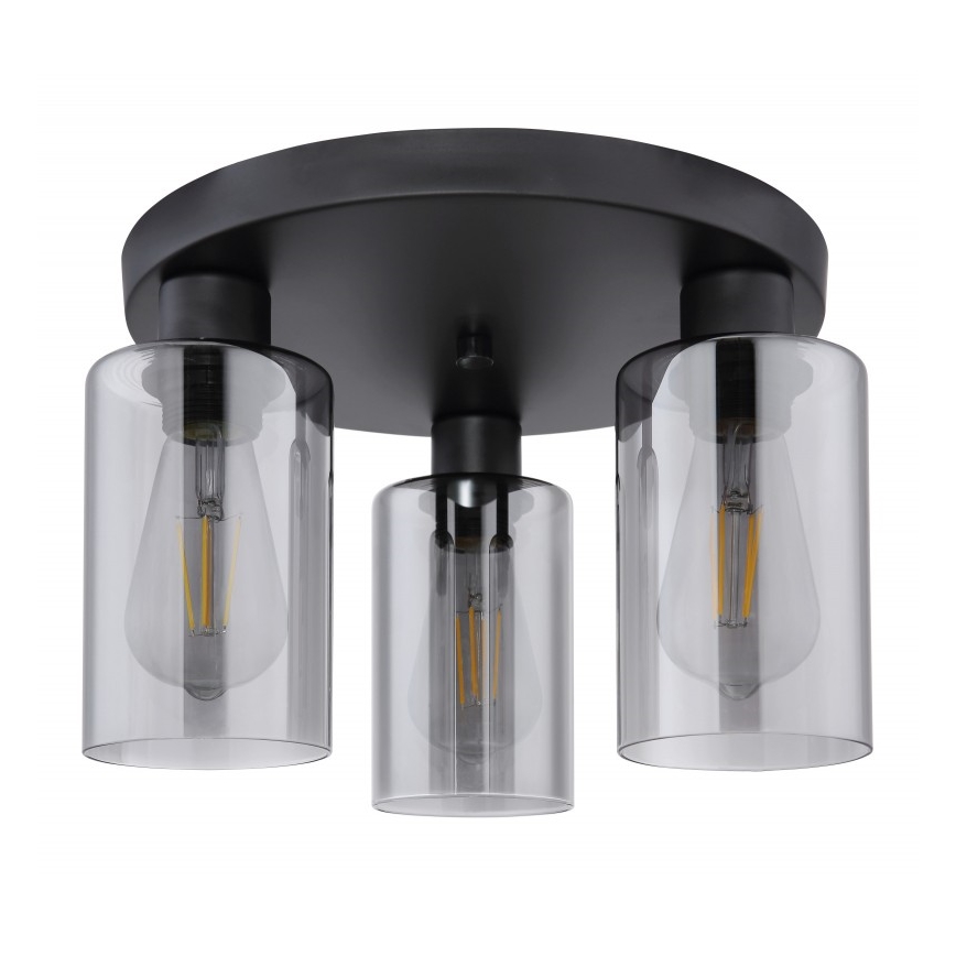 Globo - Loftlampe 3xE27/60W/230V sort
