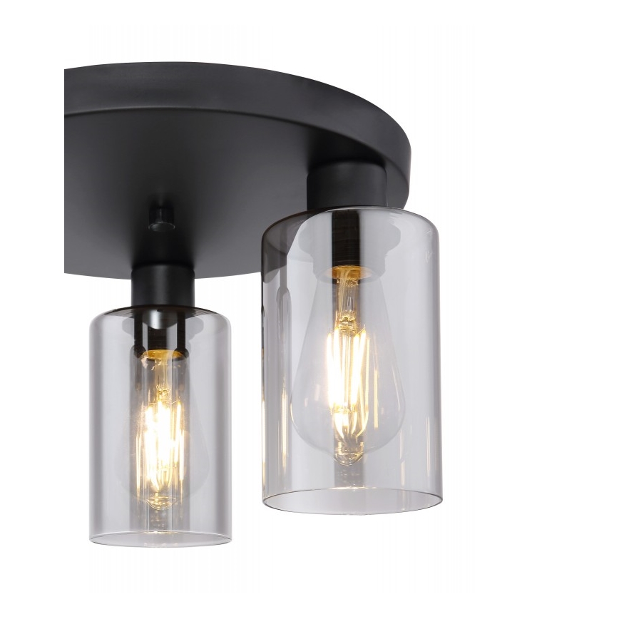 Globo - Loftlampe 3xE27/60W/230V sort