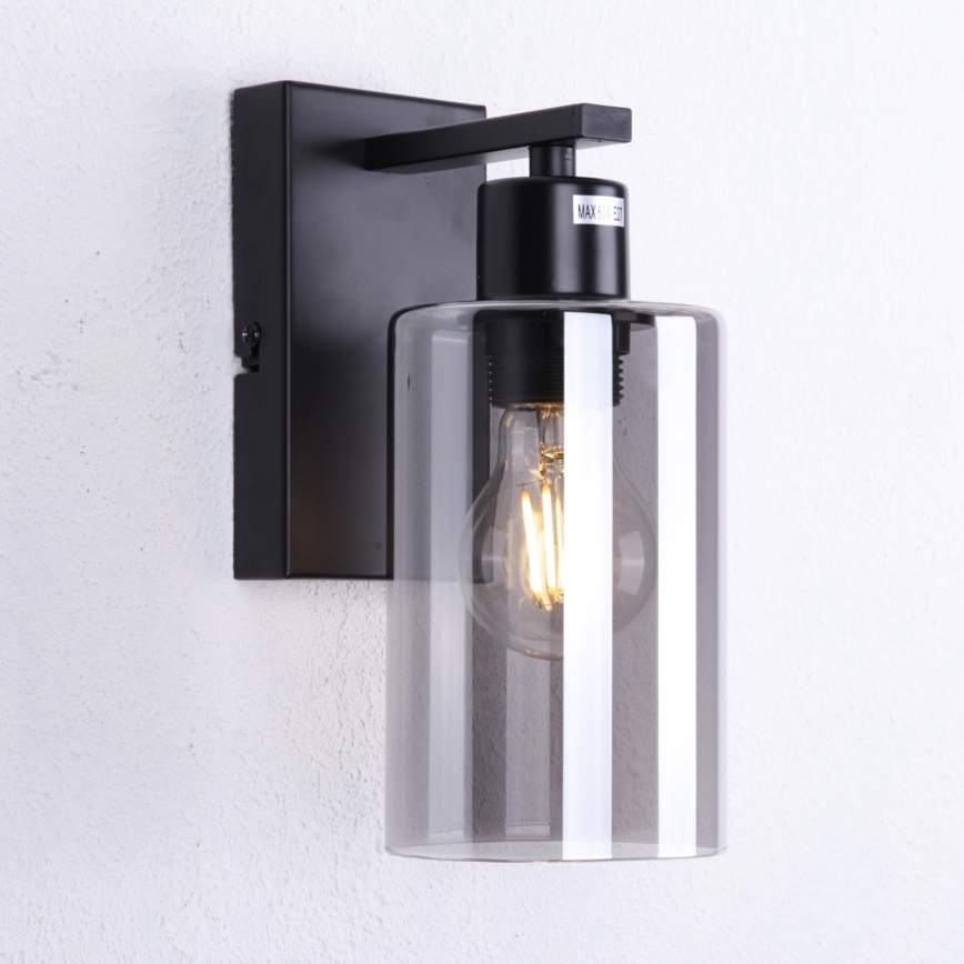 Globo - Væglampe 1xE27/60W/230V sort