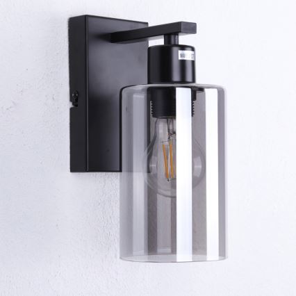 Globo - Væglampe 1xE27/60W/230V sort