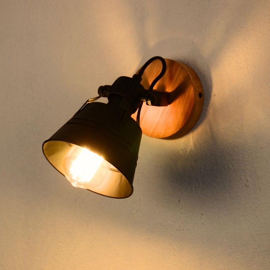 Globo - Vægspot 1xE27/60W/230V gran