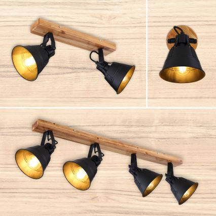 Globo - Vægspot 1xE27/60W/230V gran