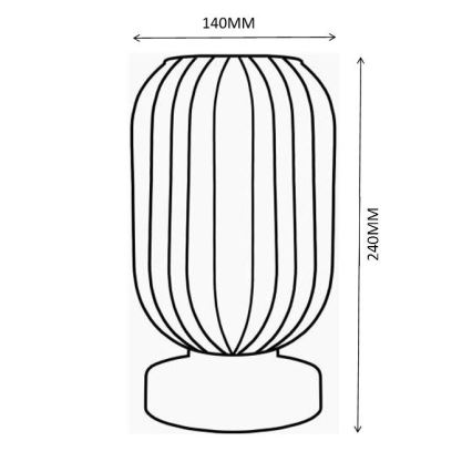 Globo - Bordlampe 1xE27/40W/230V brun