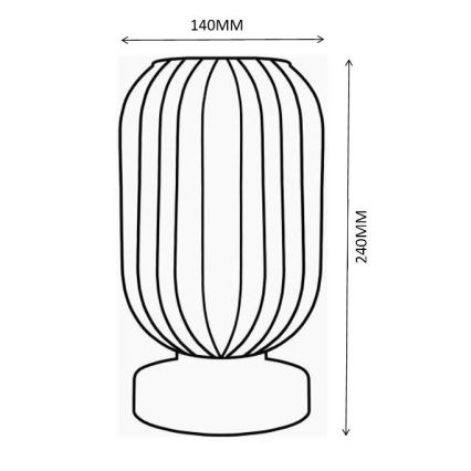 Globo - Bordlampe 1xE27/40W/230V grøn