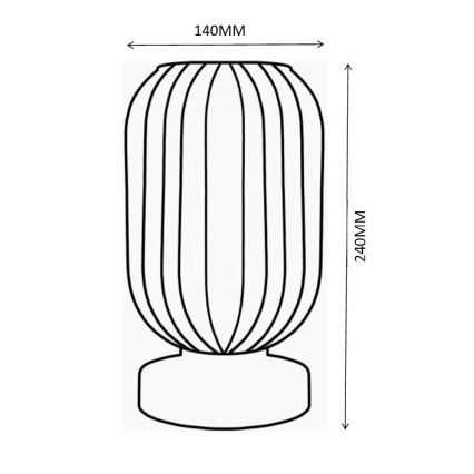Globo - Bordlampe 1xE27/40W/230V grå