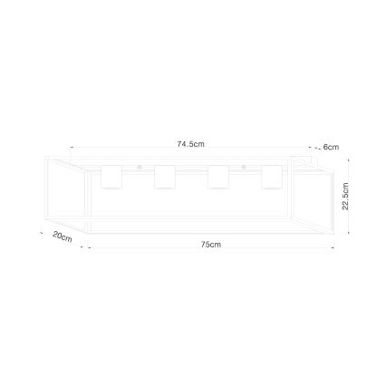 Globo - Loftlampe 4xE27/60W/230V