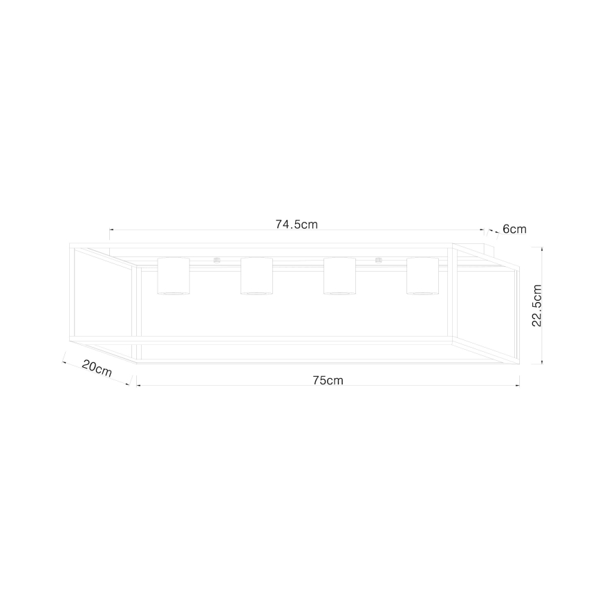 Globo - Loftlampe 4xE27/60W/230V