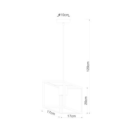 Globo - Lysekrone i snor 1xE27/60W/230V