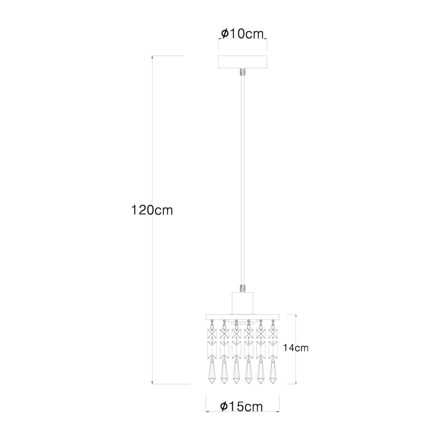Globo 15533H - Pendel COMMA 1xE27/40W/230V