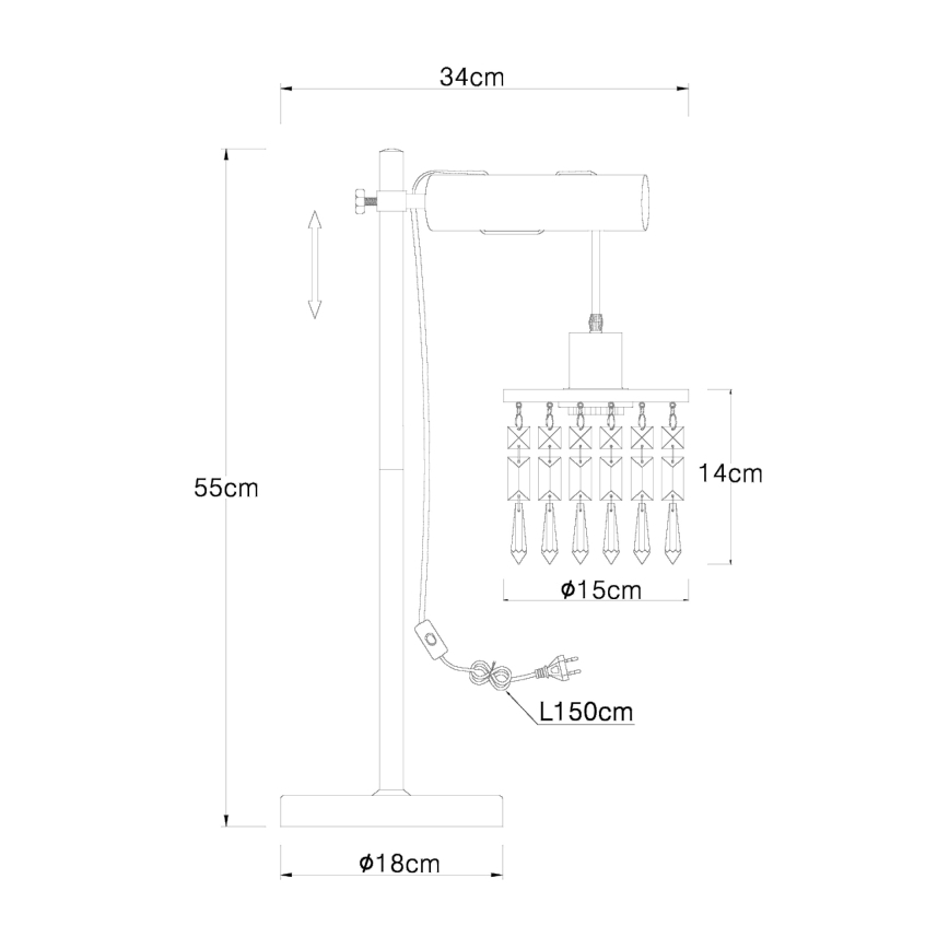 Globo - Bordlampe 1xE27/40W/230V