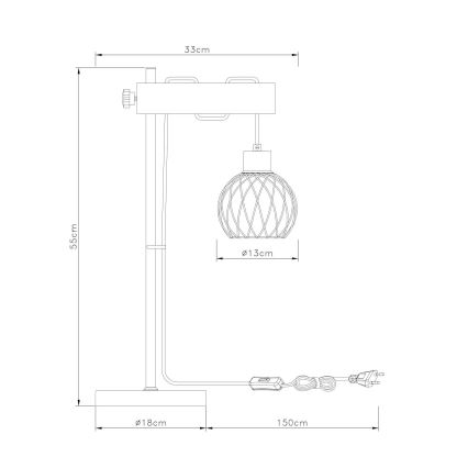 Globo - Bordlampe 1xE27/15W/230V