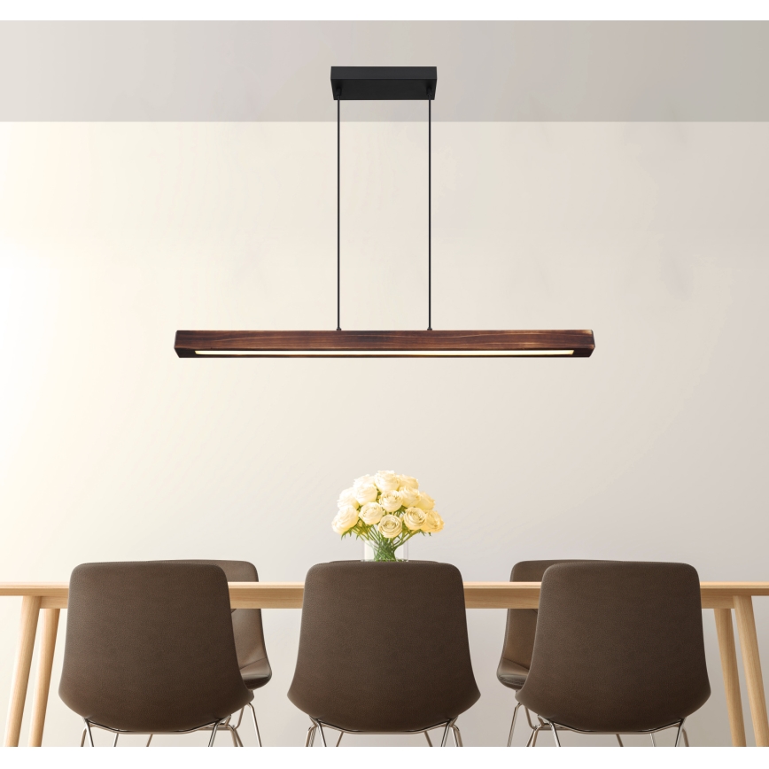 Globo - LED pendel LED/28W/230V fyrretræ