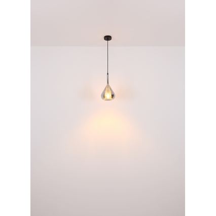Globo - Pendel 1xE27/60W/230V diameter 20 cm sort